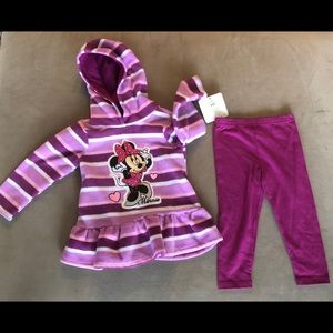 Disney Minnie Mouse 2 Pc Matching Set Hoody/Pants